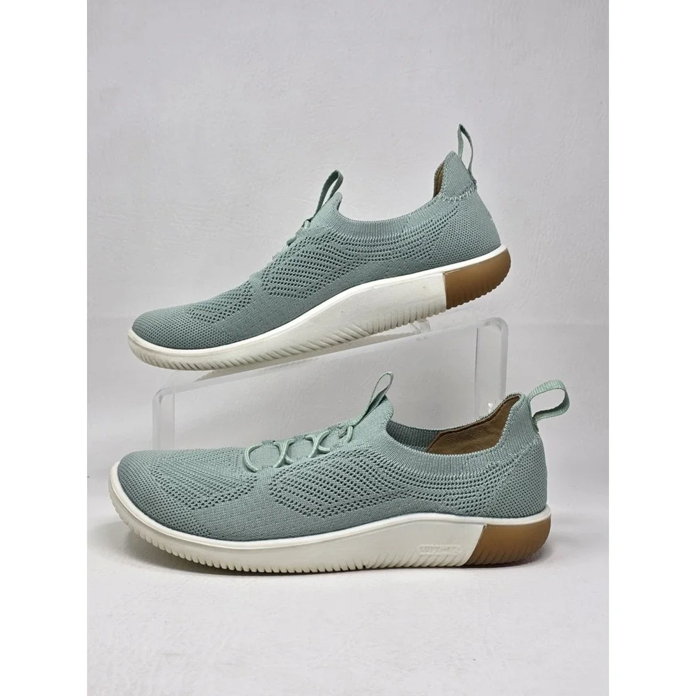 Keen Knx Knit Lace Sneakers Shoe Womens Size 7.5 Seafoam Green Pull on Pre-owned